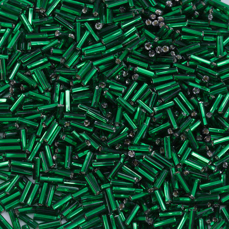 3BB484-L: Czech Bugle Silverlined Green #3 - 50GM