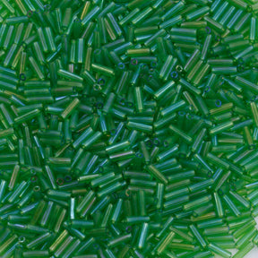 3BB581-TL: Czech Bugle Peridot AB #3 - 50 Grams