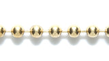 3CX853: Ball Chain #6 Brass Plated Steel 3.2mm 100FT Spool