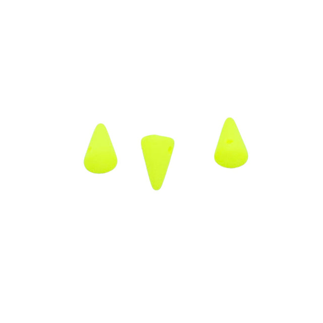 3DP622-NM: CZ Spike Neon Yellow Matte 4x7-5x8mm 200PC