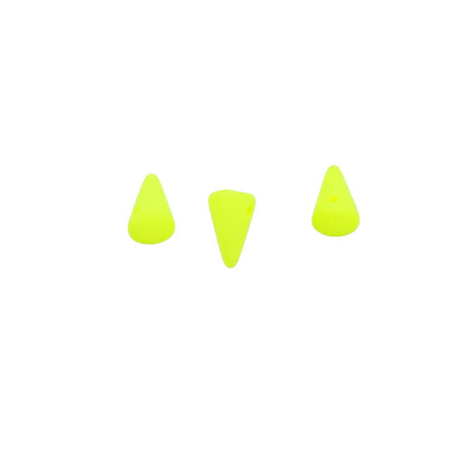 3DP622-NMR: CZ Spike Neon Yellow Matte 4x7-5x8mm-25PC