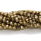 3FC854-FR: CZ FACET RD Full Coated Metallic Gold 3mm-100PC