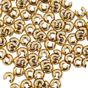 3FI169-2G: Crimp Cover Gold 3mm NF 50pc