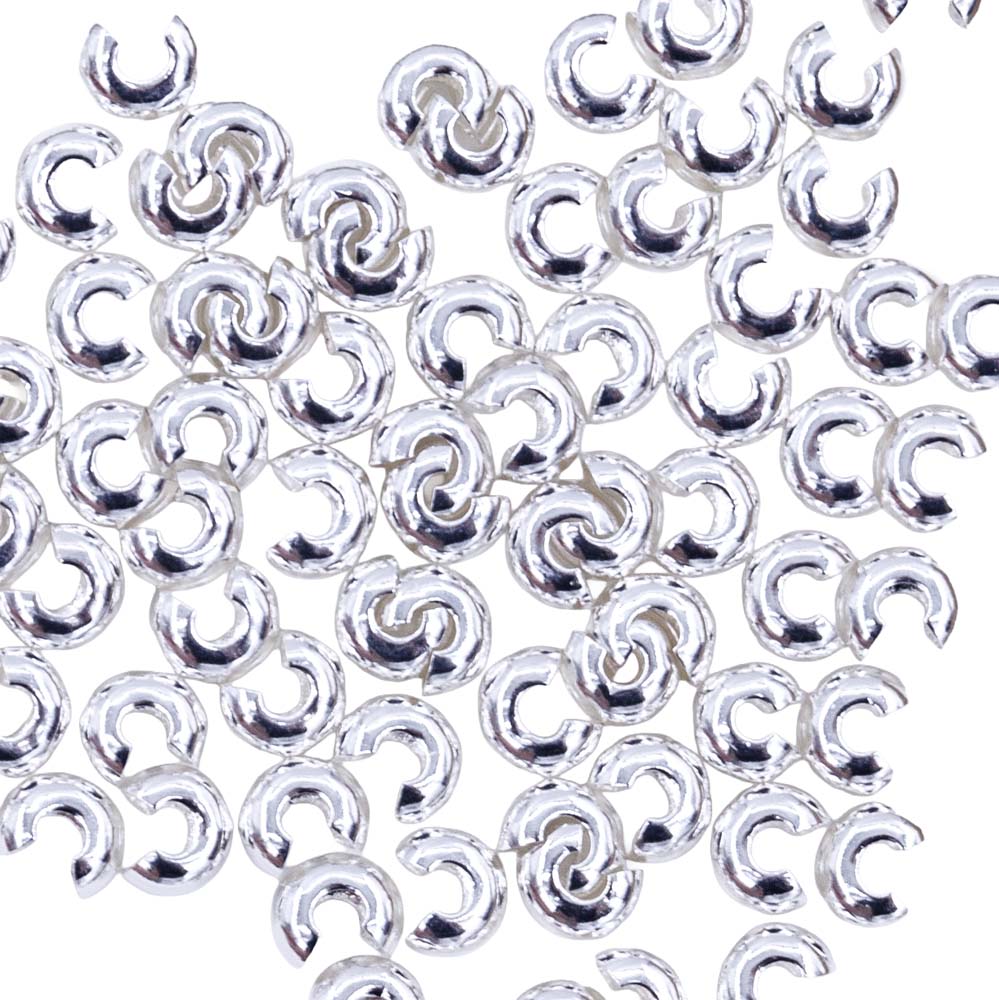 3FI169-2SP: Crimp Cover Silver Plated 3mm NF 50pc