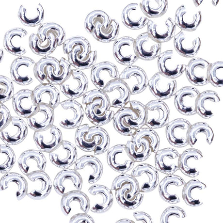 3FI169-2SP: Crimp Cover Silver Plated 3mm NF 50pc