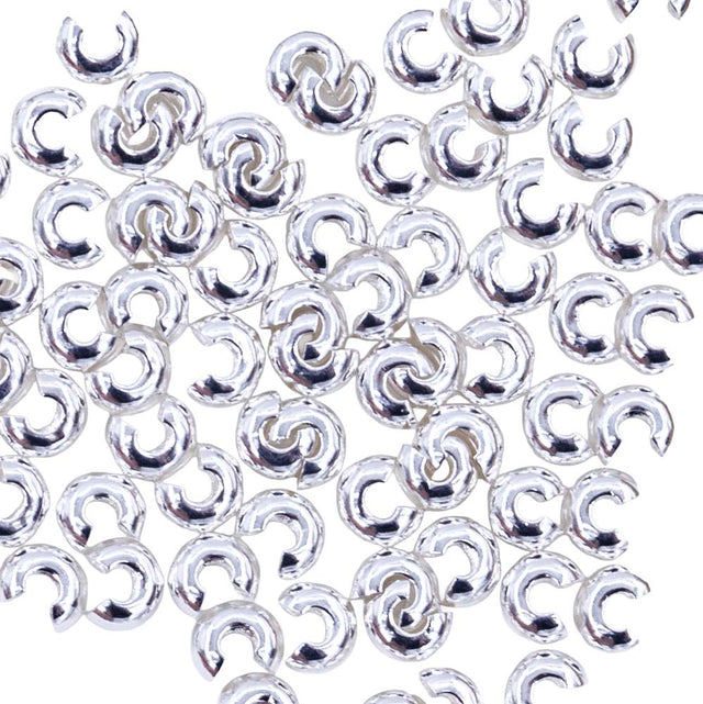 3FI169-2SP: Crimp Cover Silver Plated 3mm NF 50pc