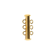 3FI357-G: Clasp Slide Magnetic 3-strand Gold 22mm - 1SE