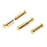 3FI357-G: Clasp Slide Magnetic 3-strand Gold 22mm - 1SE