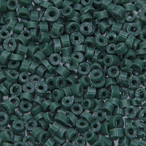 3SV100-14: Vintage Venetian Heishi Disk Op Dark Green 3MM Av