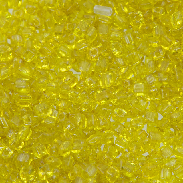 3SV100-3: Vintage Venetian SQ Bd Sz 3mm Transparent Yellow 250 Grams