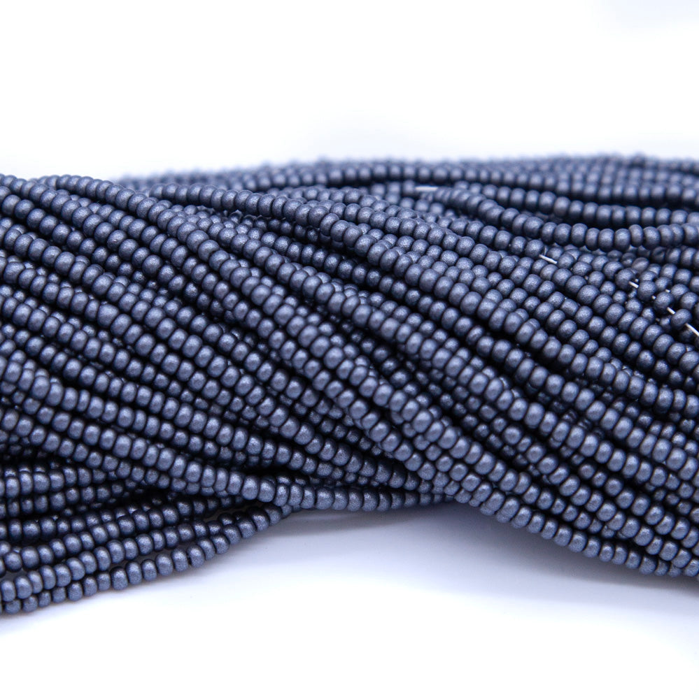 11SB907-PR: CZ Seed Bead Permalux Grey 11/0 1HK