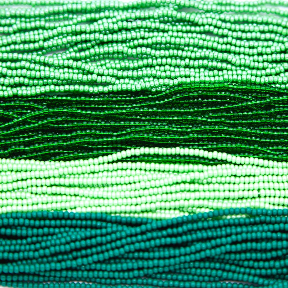 10SB999-MX25: Preciosa Seed Bead Bundle Green Gables 10/0