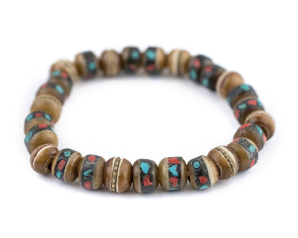 GA610-BWN: Nepal Mala Bracelet Brown