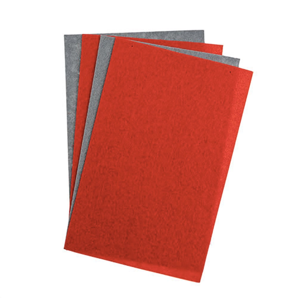 MS622-GRX: GoodFelt 5x8"  Red & Grey 4PPK