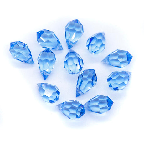 42CC272: Preciosa Crystal Drop Light Sapphire 6x10mm-12PC