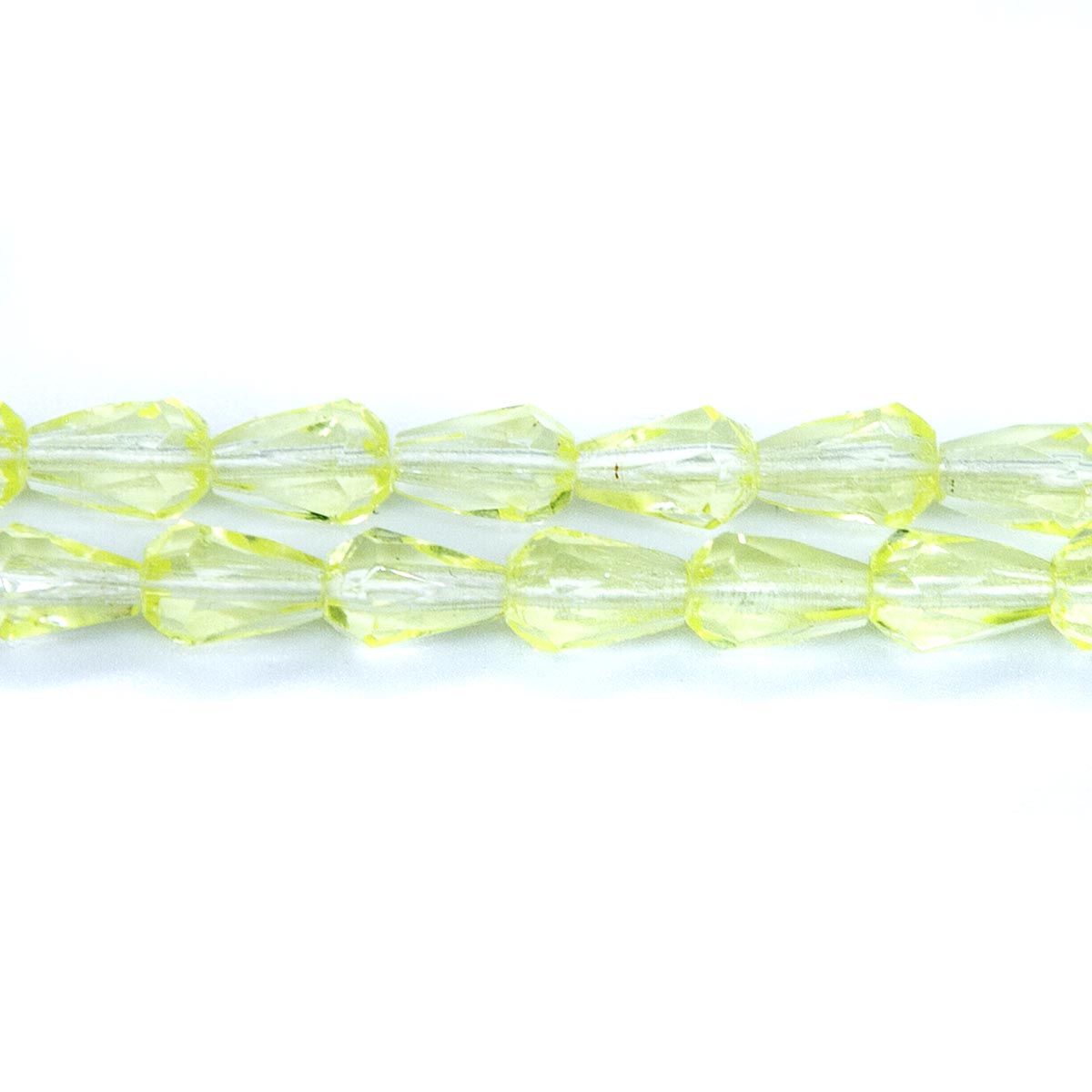42FC222R: CZ Faceted Drop Trans Jonquil 5x7mm-25PC