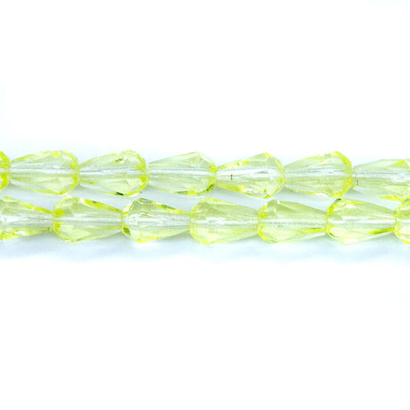 42FC222R: CZ Faceted Drop Trans Jonquil 5x7mm-25PC