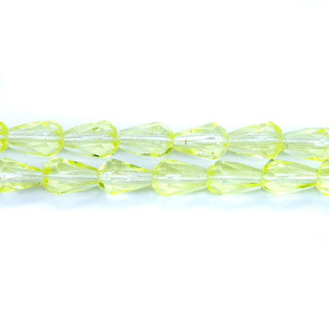 42FC222R: CZ Faceted Drop Trans Jonquil 5x7mm-25PC