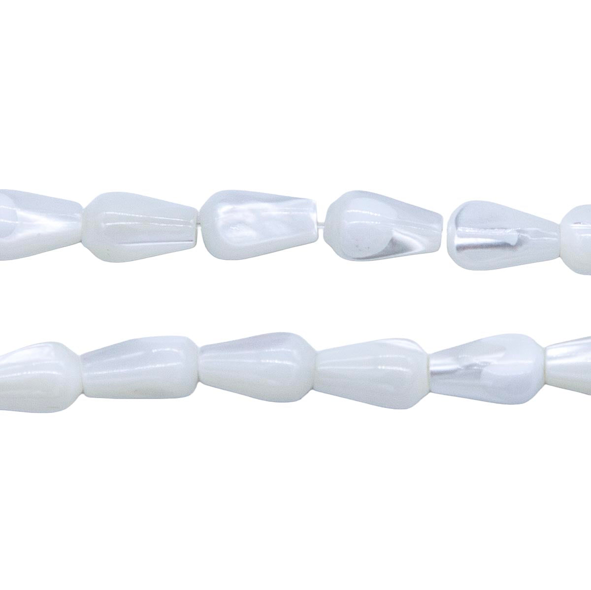 42MP611: Mother Of Pearl Drop 6x9mm 16" Strand