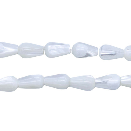 42MP611: Mother Of Pearl Drop 6x9mm 16" Strand