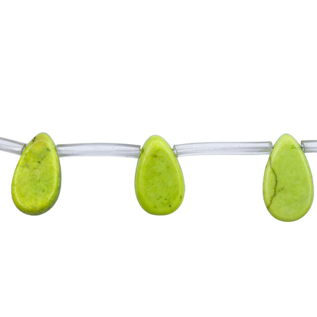42ST612-LM: Lime Green Magnesite Flat Drop 8x12-14mm
