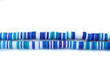 PC107-6: Polymer Clay Heishi Blue Mix 6mm