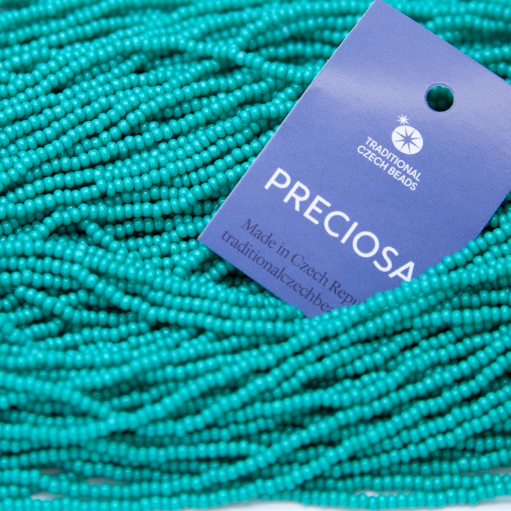 グリーンオパールスフィアNo.2887 Preciosa Ornela 11/0 Terra Intensive Turquoise Green Seed Beads