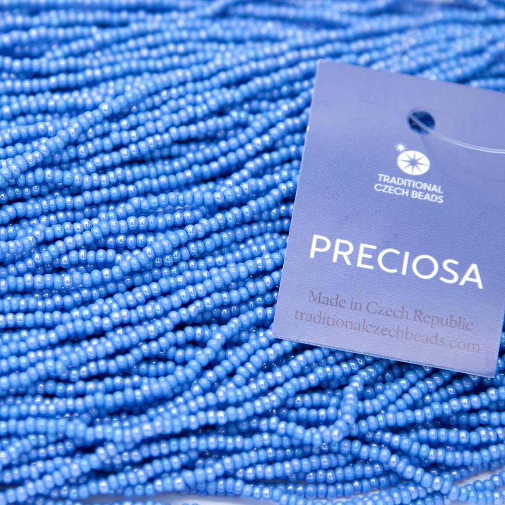 11SB565: CZ Seed Bead DK Turquoise Blue Aurora Borealis 11/0 6HK
