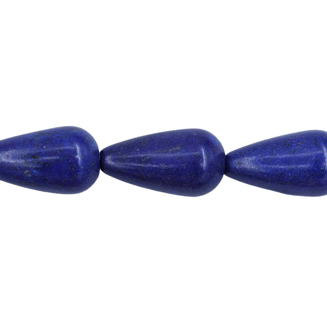 44ST612-DB: Magnesite Tear Drop Beads Lapis 8x15mm 15.5"