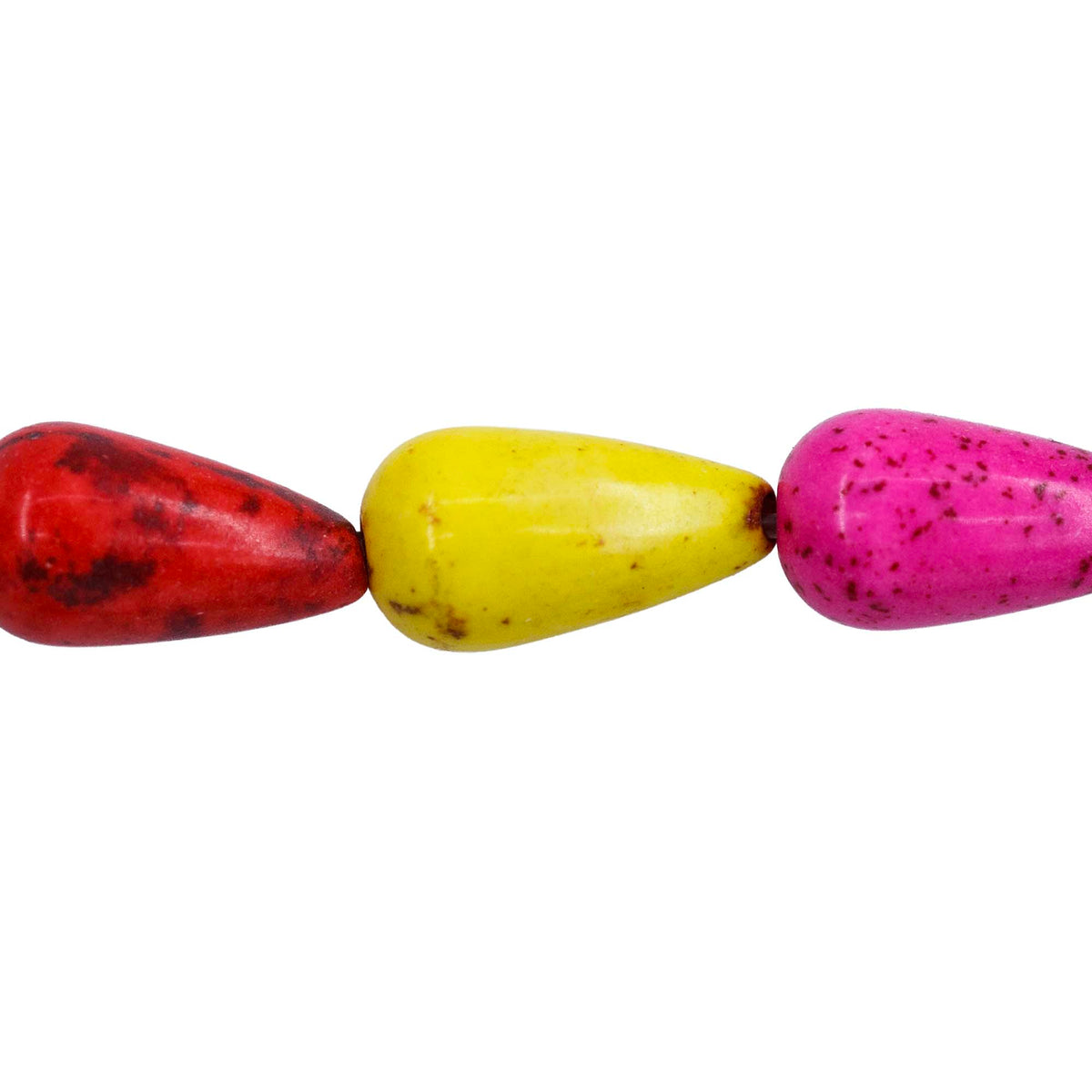 44ST612-X: Magnesite Tear Drop Beads Mix 8x15mm 15.5"