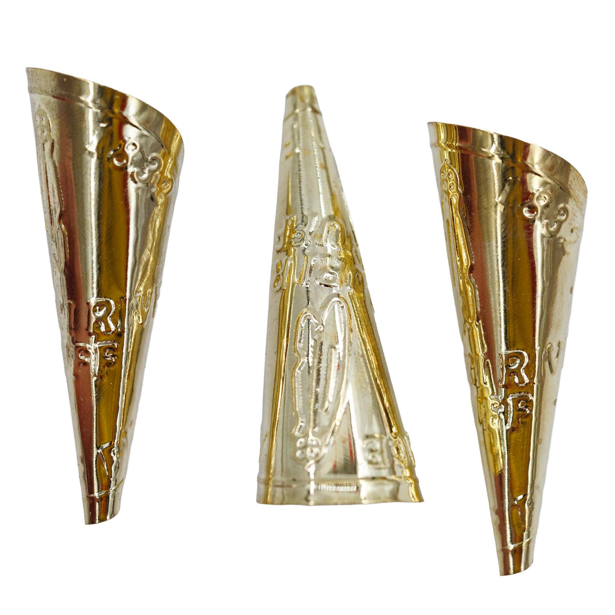 45JC854: Jingle Cones Child Size Missouri River Style Gold 45mm - 100 Pieces