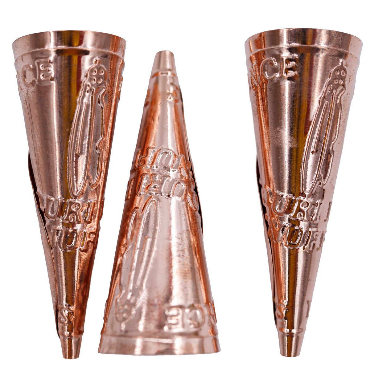 45JC856: Jingle Cones Child Size Missouri River Style Copper 45mm - 100 Pieces