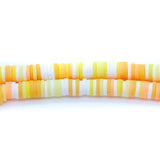PC114-6: Polymer Clay Heishi Orange Creamsicle 6mm