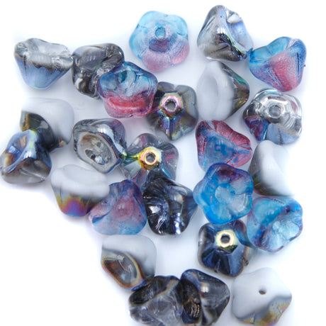46FL525-2: CZ Flower Mix 6x8mm 25 Pieces