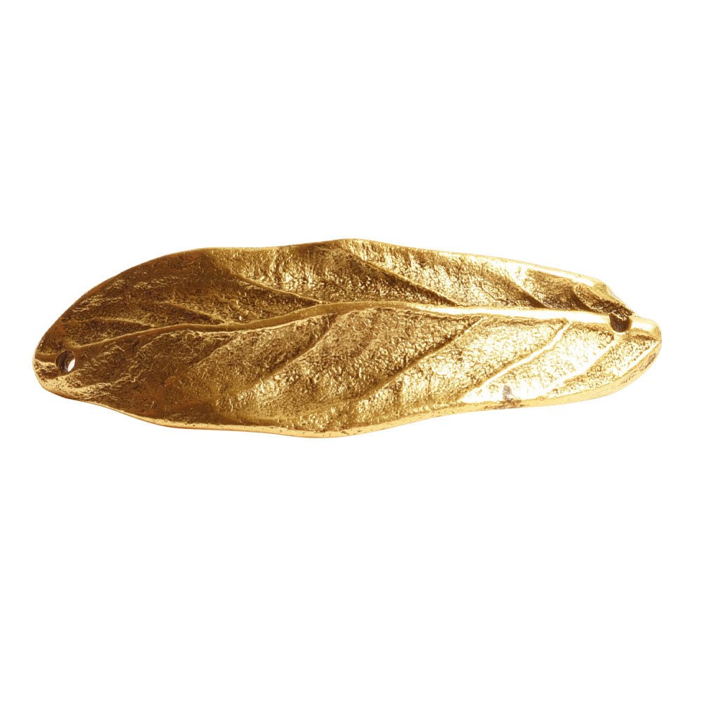 NDBLLL-GB: Nunn Bracelet Link Leaf 2 Hole 50mm Ant Gold