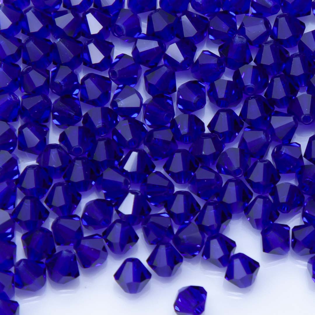 82CC278: Preciosa Czech Crystal Diamond Cobalt 4mm