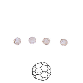 4CC051: Preciosa Crystal Round Honey 4mm - 72PC