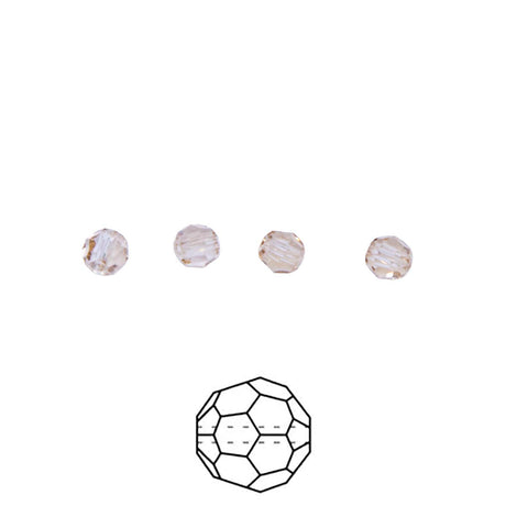 4CC051: Preciosa Crystal Round Honey 4mm - 72PC