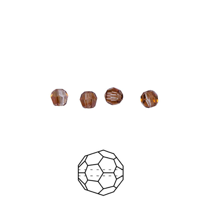 4CC059: Preciosa Crystal Round Venus 4mm-72PC