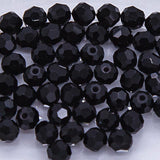 4CC109: Preciosa Crystal Round Jet Black 4mm-72PC