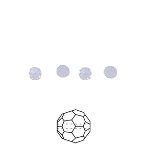 4CC210: Preciosa Crystal Round White Opal 4mm-72PC