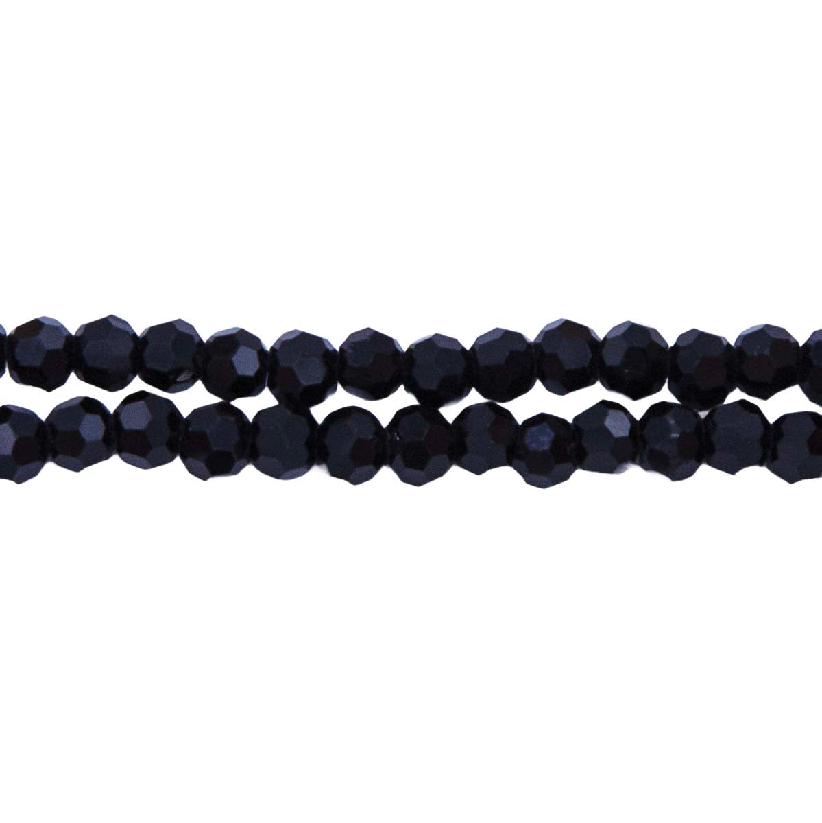 4CG109: 4mm Black Faceted Round