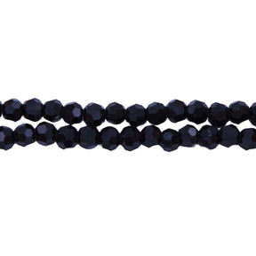 4CG109: 4mm Black Faceted Round