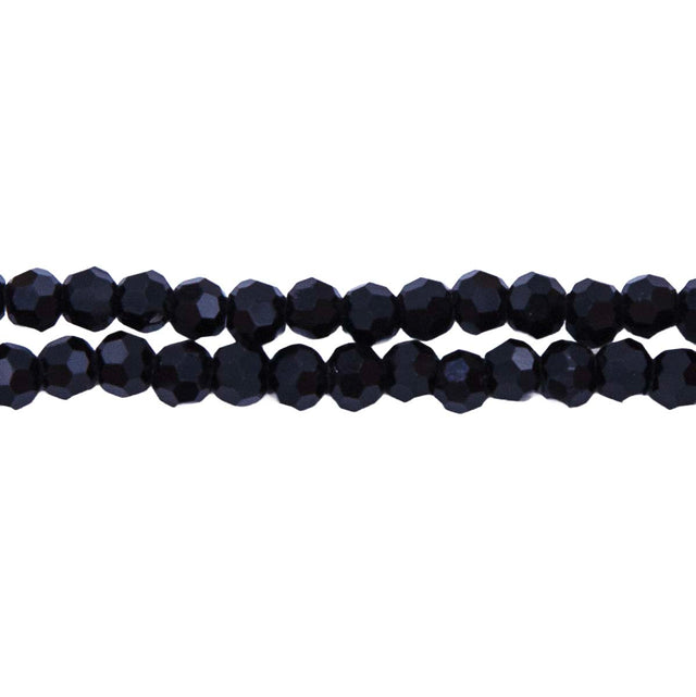 4CG109: 4mm Black Faceted Round