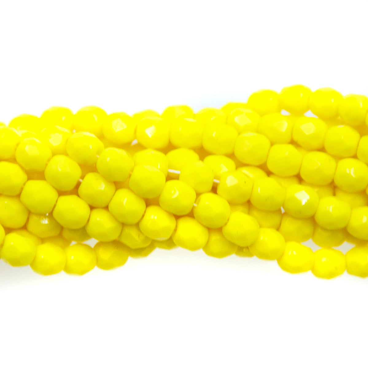 4FC122: CZ FC Round Opaque LT Yellow 4mm - 600PC