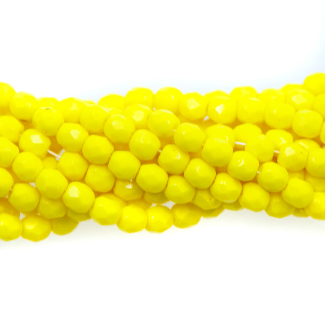 4FC122R: CZ FACET RD Opaque LT Yellow 4mm-100PC