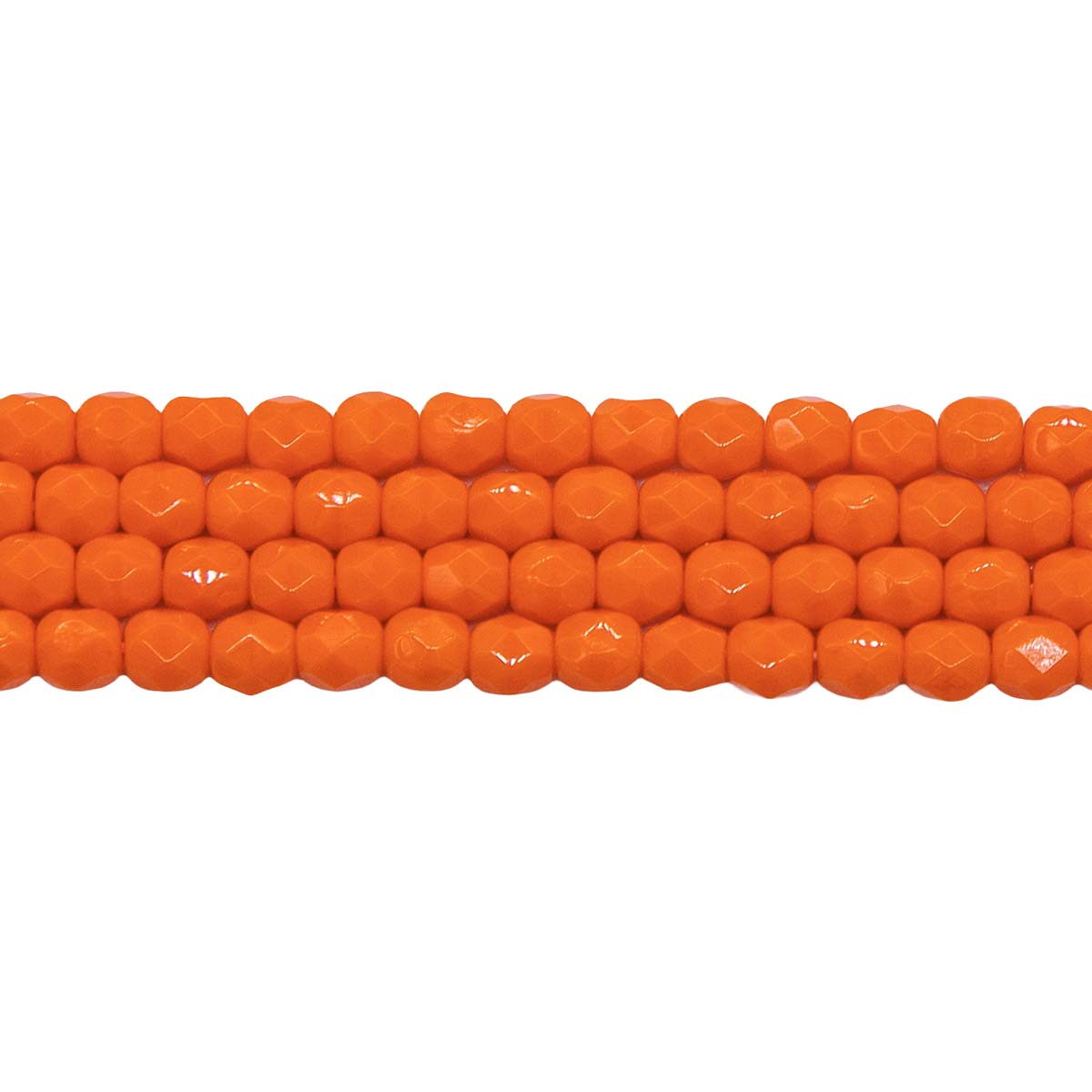 4FC134: CZ FACET RD Opaque Orange 4MM-600PC
