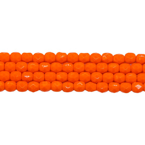 4FC134: CZ FACET RD Opaque Orange 4MM-600PC