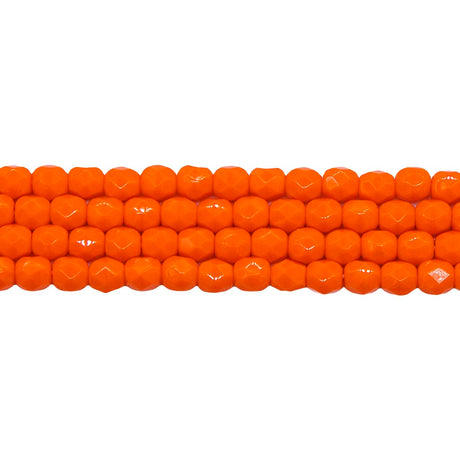 4FC134: CZ FACET RD Opaque Orange 4MM-600PC