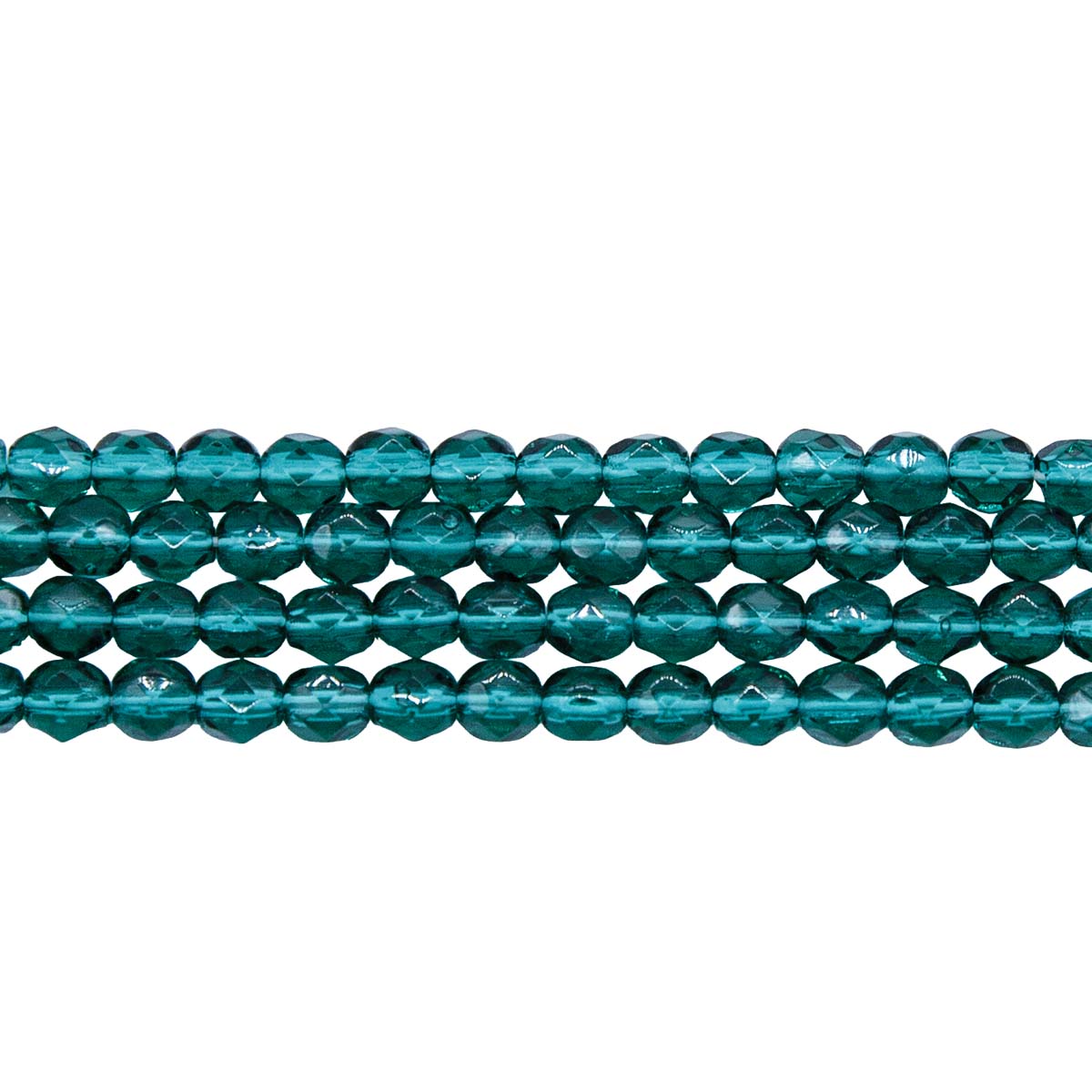 4FC288: CZ FACET RD TRANS DK Emerald 4mm 600PC